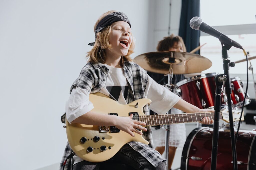 clase de guitarra electrica niños